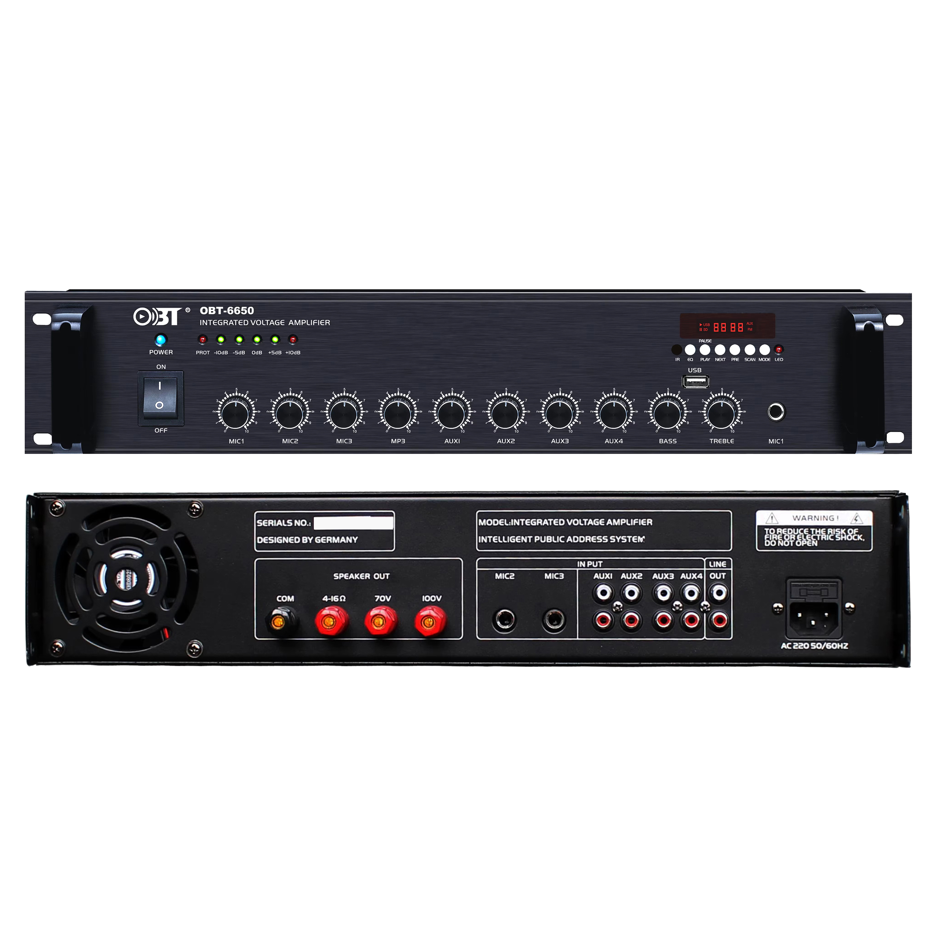 合并定壓功放機 OBT-6650